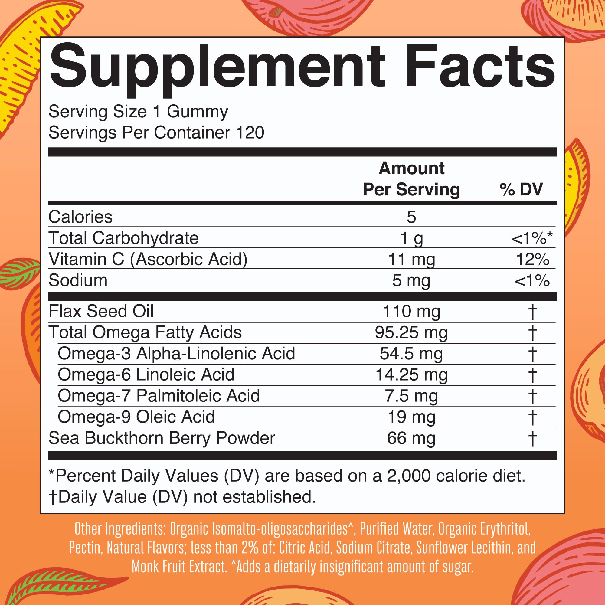 MaryRuth Organics Vegan Omega 3 6 7 9 Gummies - 120 Count | 4 Month Supply | Flaxseed Oil Supplement | Non-GMO, No Fish Taste | Supports Heart, Brain & Joint Health | Perfect for Adults & Kids Daily Wellness Routine