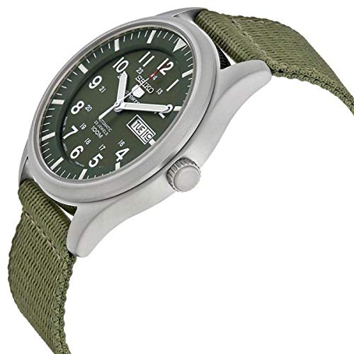 SEIKO 5 Automatic Men's Watch SNZG09J1 - Japanese Import - Military Style Stainless Steel Watch with Date Window - Perfect for Everyday Wear, Outdoor Adventures & Business Casual Outfits