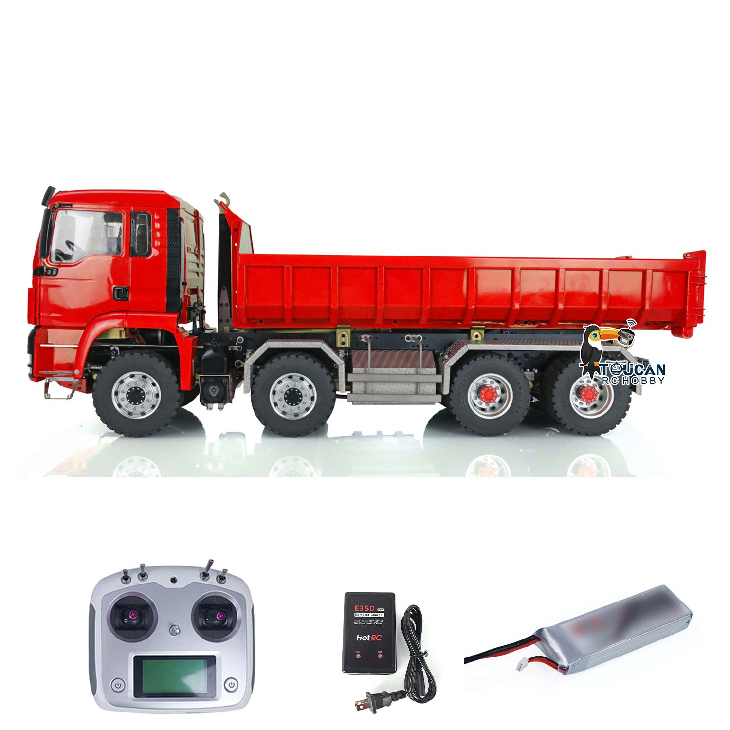 1/14 Scale LESU Hydraulic RC Dump Truck - 8x8 Metal Construction, Ready-to-Run (RTR) Remote Control Construction Vehicle for Kids & Adults - Perfect for Construction Site Play, Off-Road Adventures & RC Hobby Enthusiasts