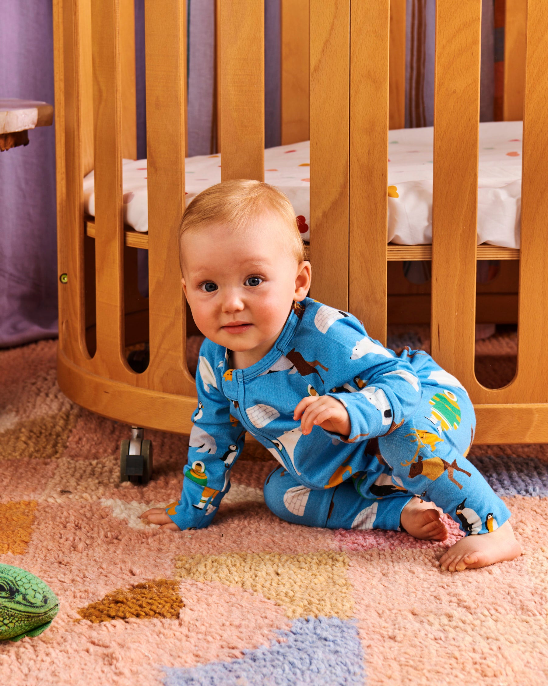 Arctic Circle Organic Cotton Long Sleeve Zip-Up Romper for Babies - Soft & Comfortable One-Piece Outfit for Playtime, Nap Time & Outdoor Adventures
