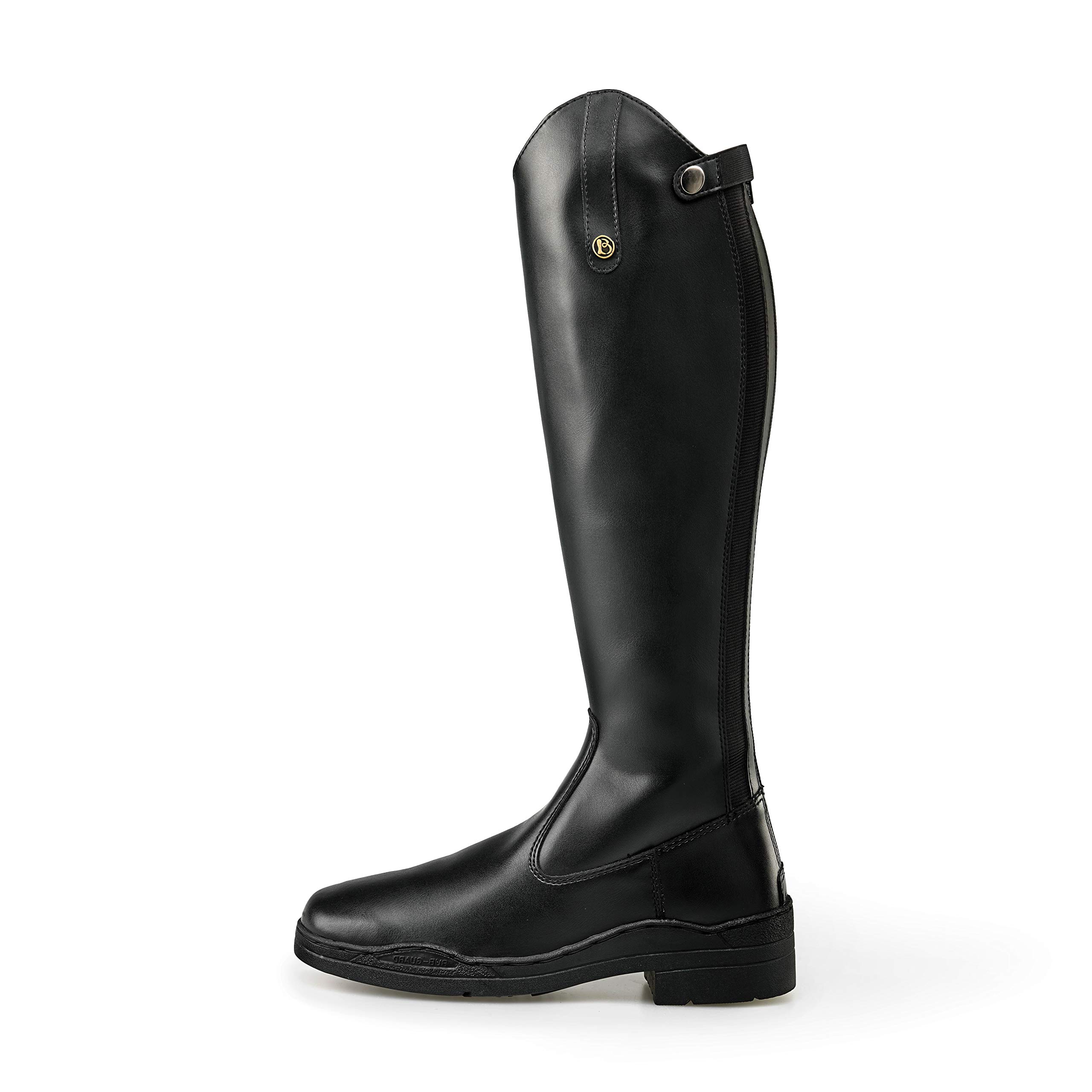 Unisex Wellington Modena Synthetic Long Boots for Adults - Extra Wide Fit, Black - Perfect for Outdoor Work, Rainy Days & Farm Use