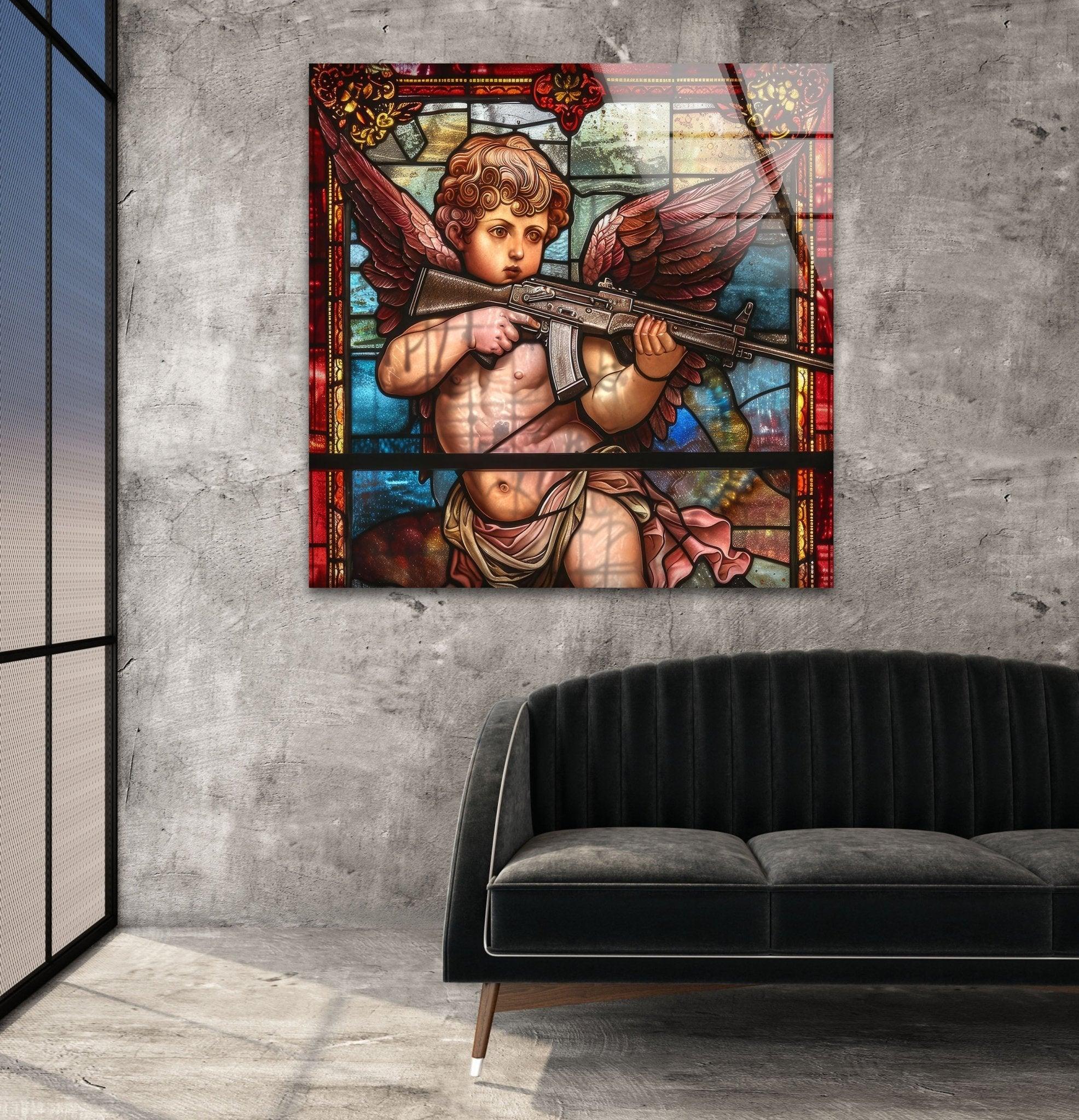 Baby Eros Glass Wall Art - Elegant Nursery Decor for Baby Rooms & Kids Bedrooms | Perfect for Newborn Gifts & Baby Showers