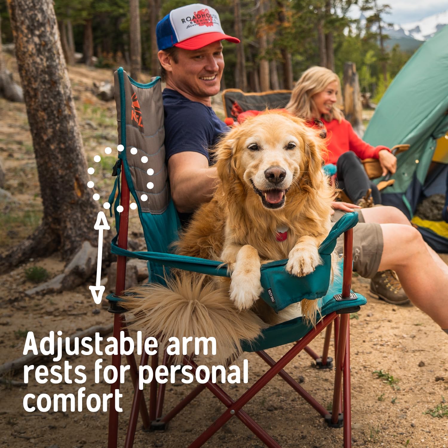 Kelty Loveseat Double Outdoor Camping Chair for 2 People - Heavy Duty Portable Folding Chair for Camping, Beach, Picnics, Festivals & Concerts - Updated 2022 Design