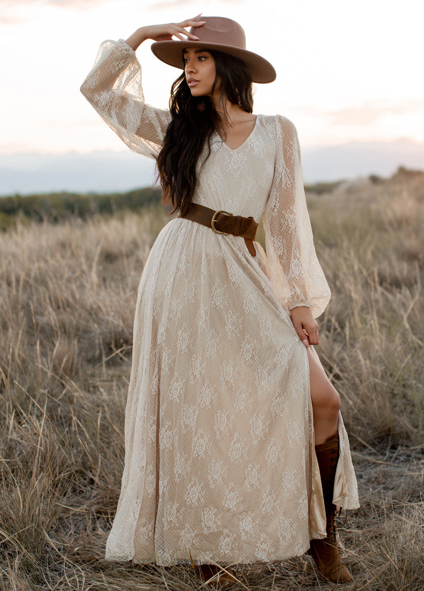 Haley Women's Summer Casual Dress in Sand - Lightweight Flowy Maxi Dress for Beach, Vacation, and Everyday Wear