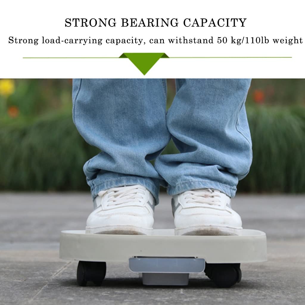 Heavy Duty Square Plastic Plant Caddy with Wheels & Hidden Casters - Rolling Plant Stand with Drawer & Water Storage Box for Indoor/Outdoor Plants | Perfect for Moving Large Potted Plants on Patio, Deck or Garden