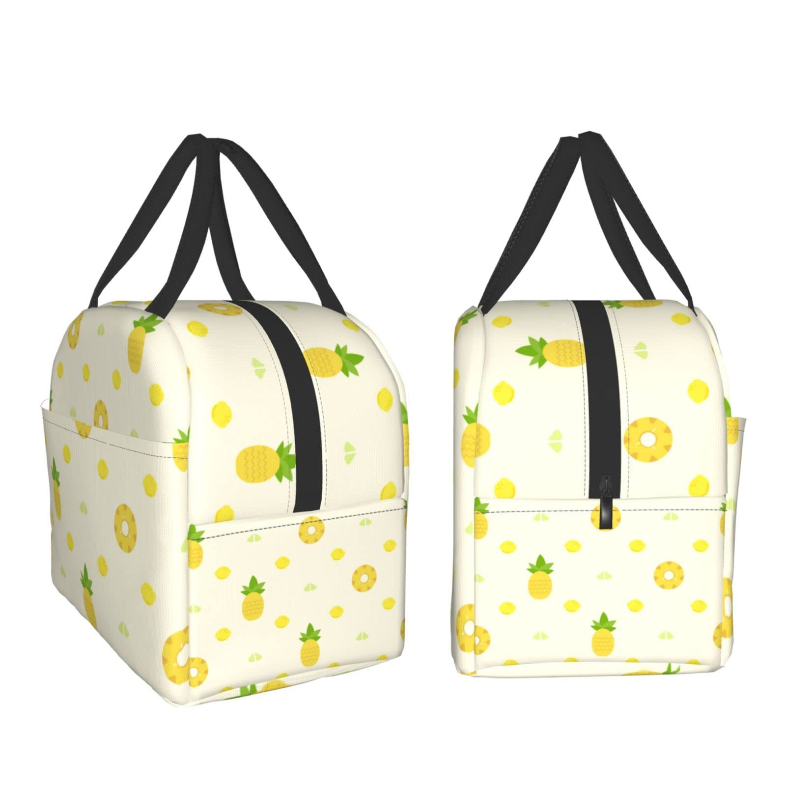 Insulated Pineapple Lunch Box for Women & Men - Reusable Thermal Lunch Bag for Office, Camping, Hiking, Picnic, Beach & Travel | Cute Bento Box for Work, School & Outdoor Activities
