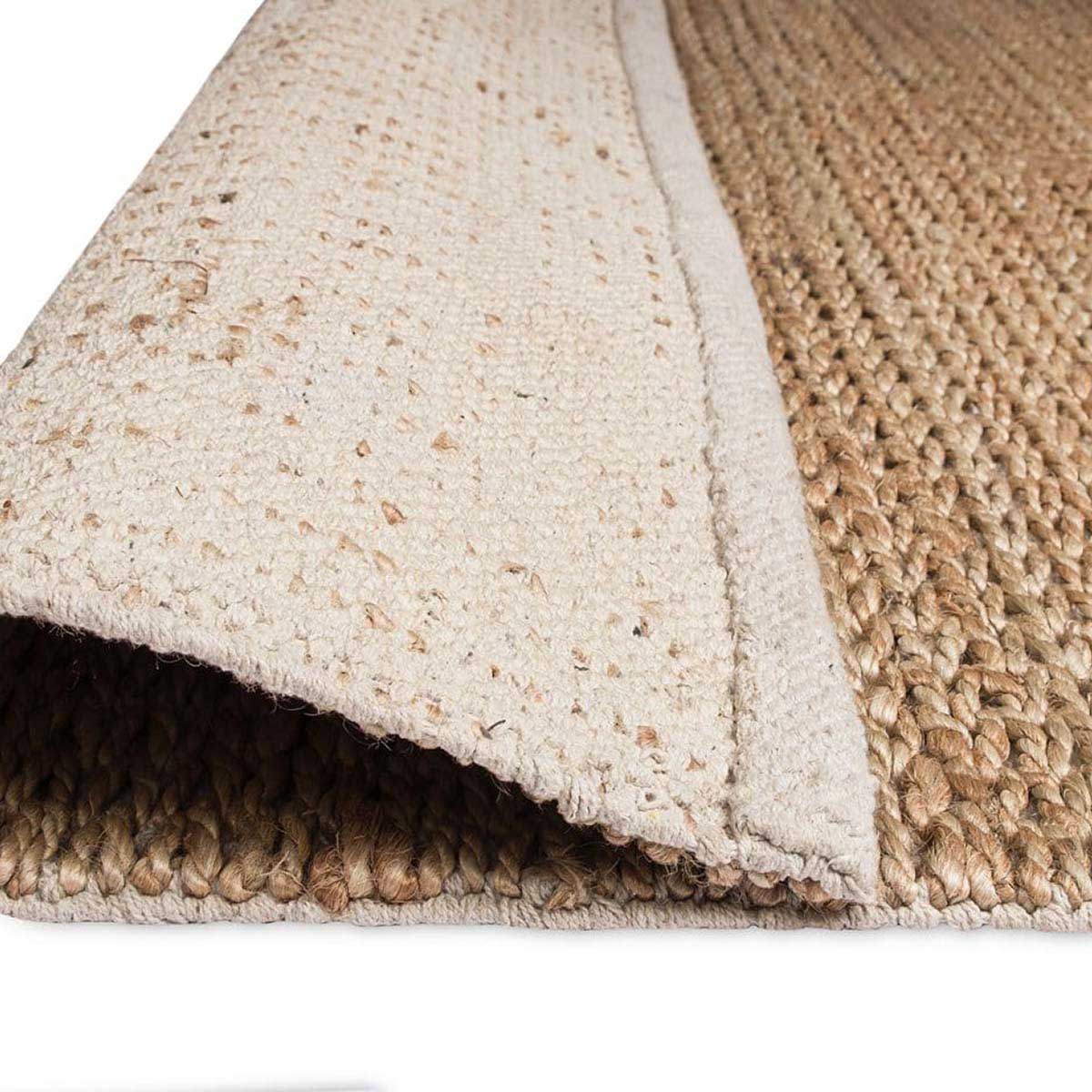 Handwoven Indigo Braided Jute Runner Rug - Natural Fiber Floor Mat for Hallway, Kitchen, Entryway & Boho Home Decor