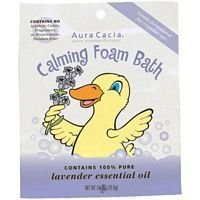 Aura Cacia Kid Calming Bath Foam | Lavender & Chamomile Scented Bubble Bath for Children | Relaxing Bedtime & Stress Relief for Kids