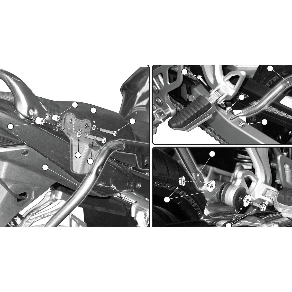 Givi PLX539 Tubular Pannier Holder for Suzuki GSF650/1250/Bandit - Durable Motorcycle Luggage Rack for Touring & Commuting