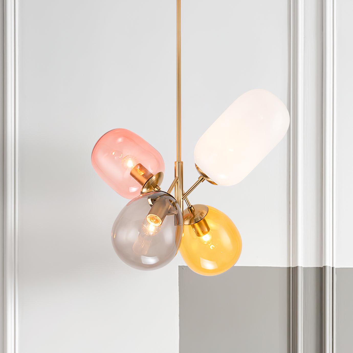 Elegant Balloon Glass Pendant Light - Modern Hanging Chandelier for Dining Room, Kitchen Island & Bedroom Decor