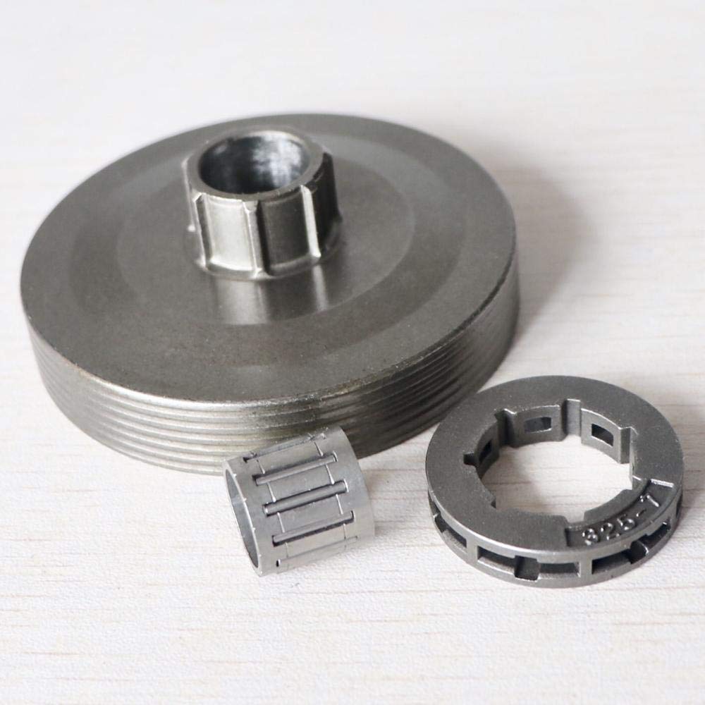 Yuton 4500 5200 5800 Chainsaw Replacement Clutch Drum with Needle Bearing & 0.325-7 Teeth Sprocket Rim - Compatible Parts for Wood Cutting & Tree Trimming