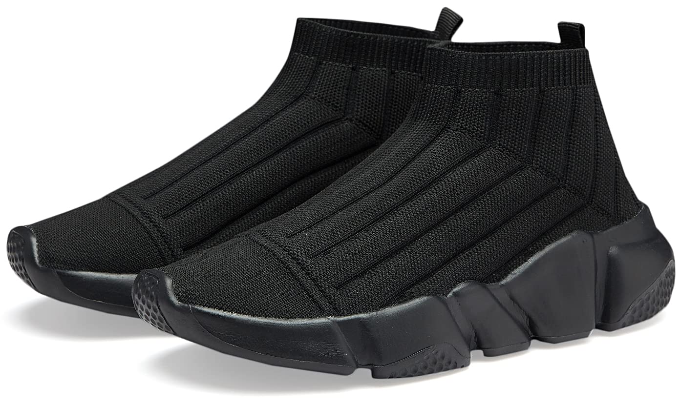 Santiro Boys & Girls Breathable Knit Slip-On Socks Shoes - Lightweight & Comfortable for School, Play & Everyday Wear