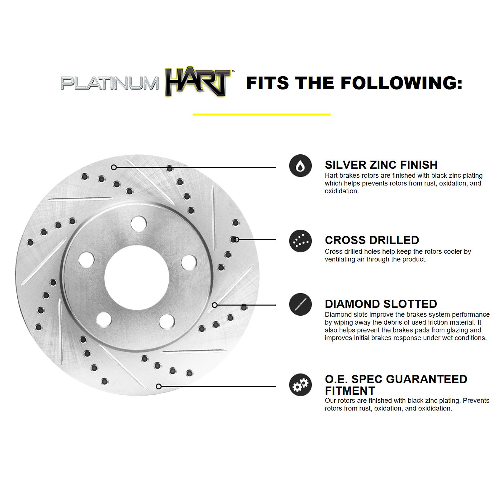 Hart Premium Ceramic Brake Pads & Rotors Kit - Front & Rear Brake Set for 2001-2007 Chrysler Town & Country, Dodge Caravan & Grand Caravan | Smooth Stopping Power for Highway & City Driving