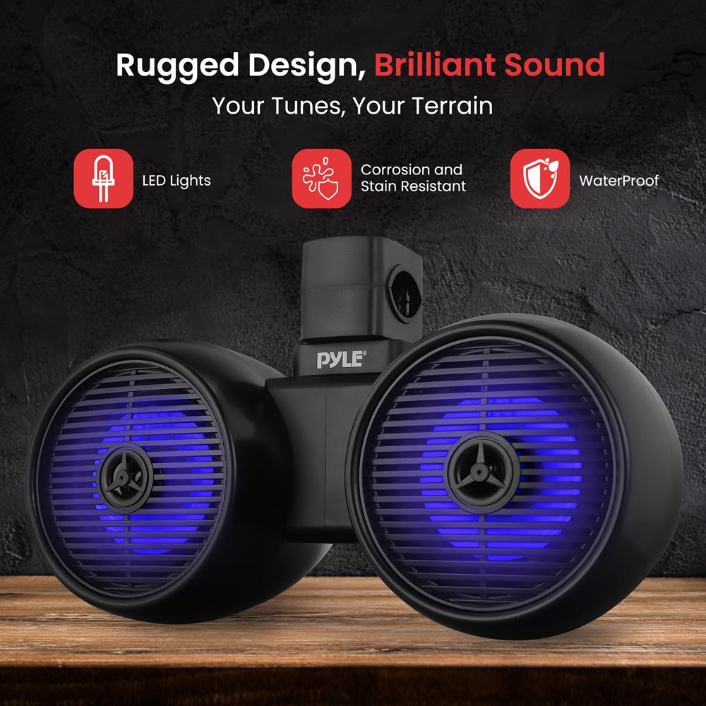 Waterproof Bluetooth Wakeboard Speaker System - Portable Marine Audio for Boating, Pool Parties & Outdoor Adventures