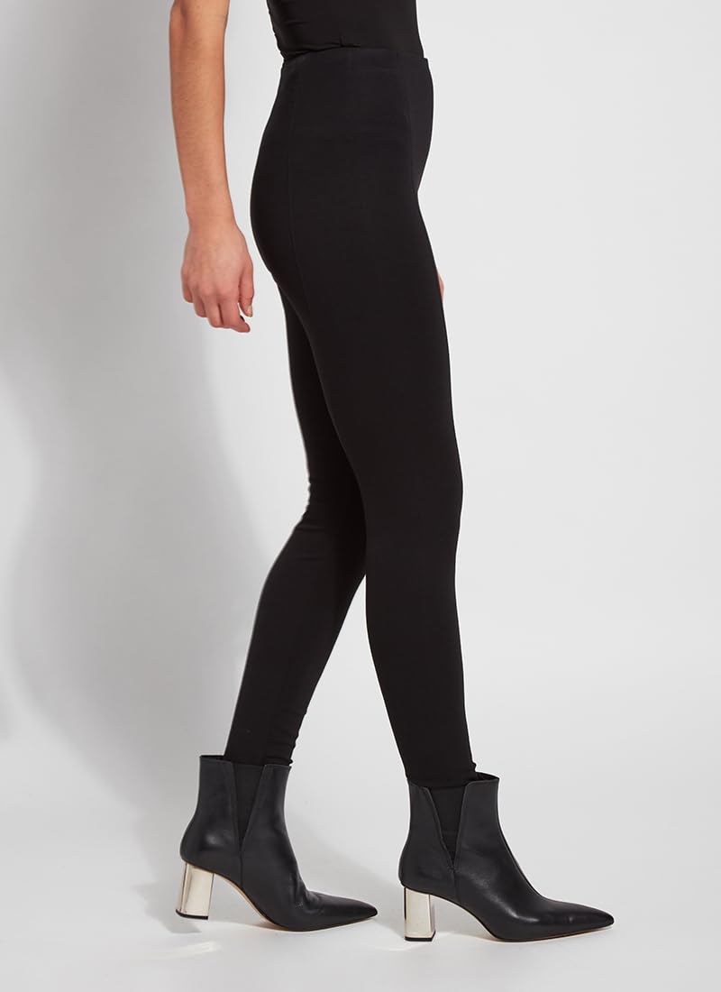 Lyssé Women's Taylor Seamed Lightweight Ponte Leggings - High Waisted Yoga Pants for Workout, Running & Everyday Comfort