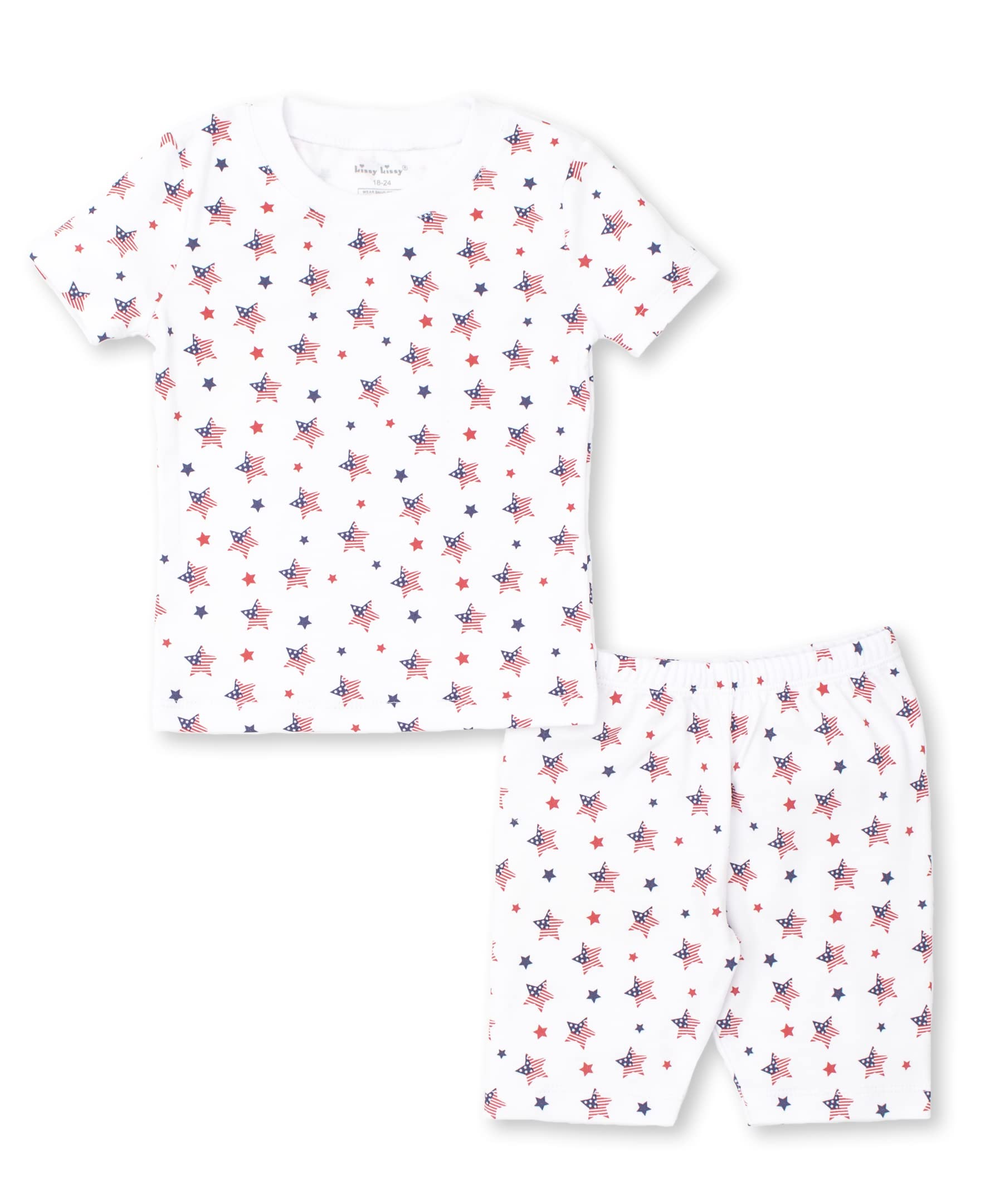 Kissy Kissy Boys Toddler Pajama Set - Esprit De America Print Short Sleeve Sleepwear for Kids | Soft & Comfortable Cotton PJs for Bedtime & Lounging