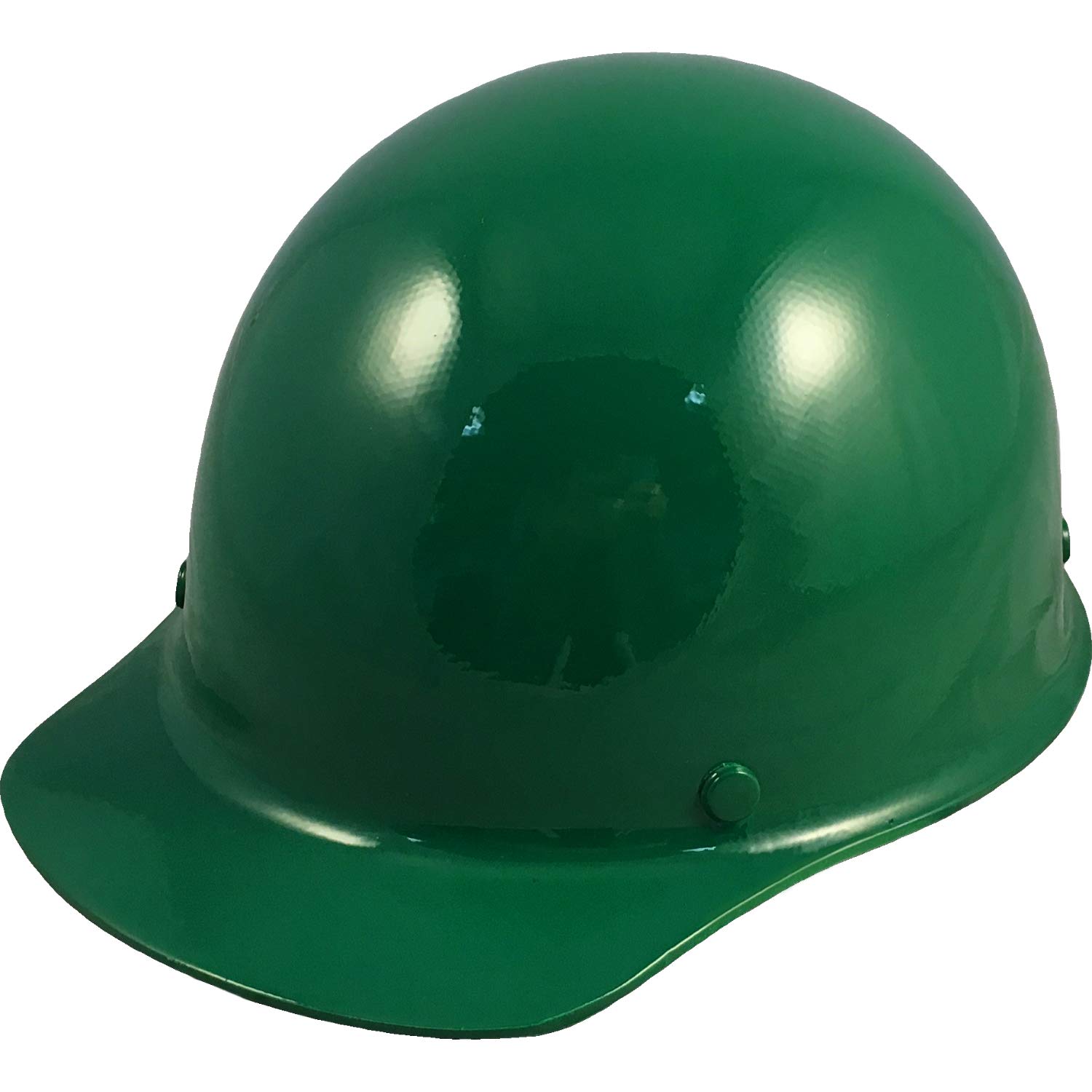 MSA SkullGuard Fiberglass Hard Hat - Cap Style with Staz-On Suspension - Custom Green Color for Construction, Mining & Industrial Safety Work