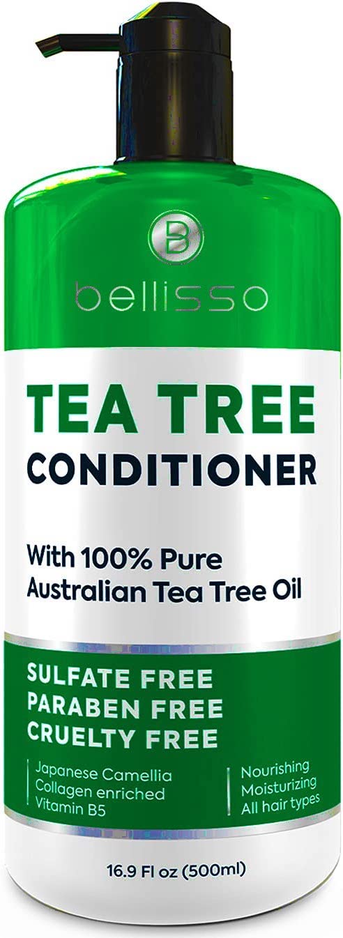 BELLISSO Tea Tree Oil Shampoo & Conditioner Set - Natural Scalp Care for Dandruff & Itchy Scalp - Perfect for Daily Hair Wash & Scalp Refreshment