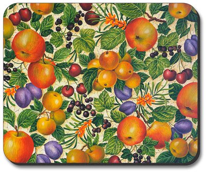 Artistic Crackle Fruit Design Mouse Pad - Non-Slip Rubber Base for Computers & Office Use - Perfect for Gaming, Work & Home Decor