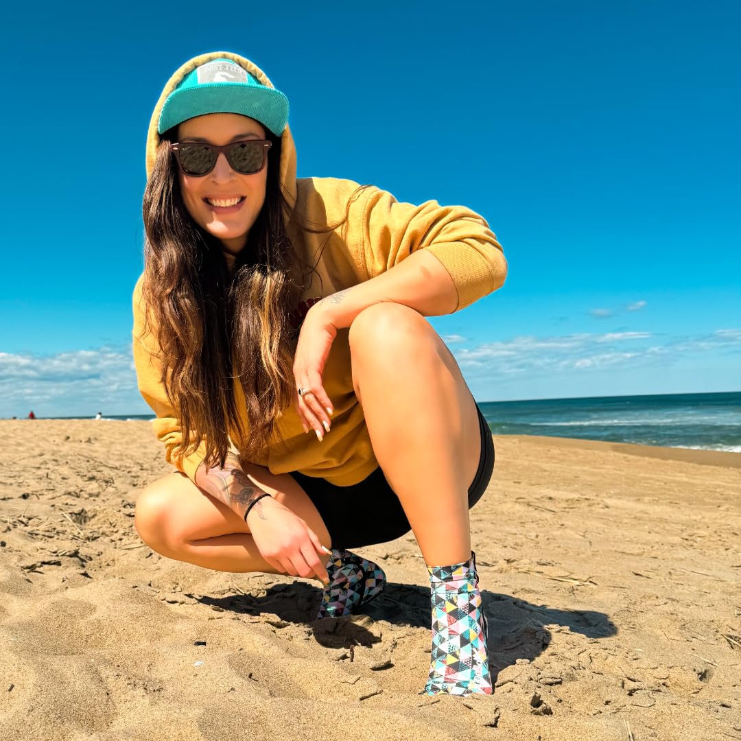 Premium Beach Volleyball & Sand Soccer Socks with Armor-Grade Soles - Longest Lasting Performance Socks for Outdoor Sports & Beach Activities