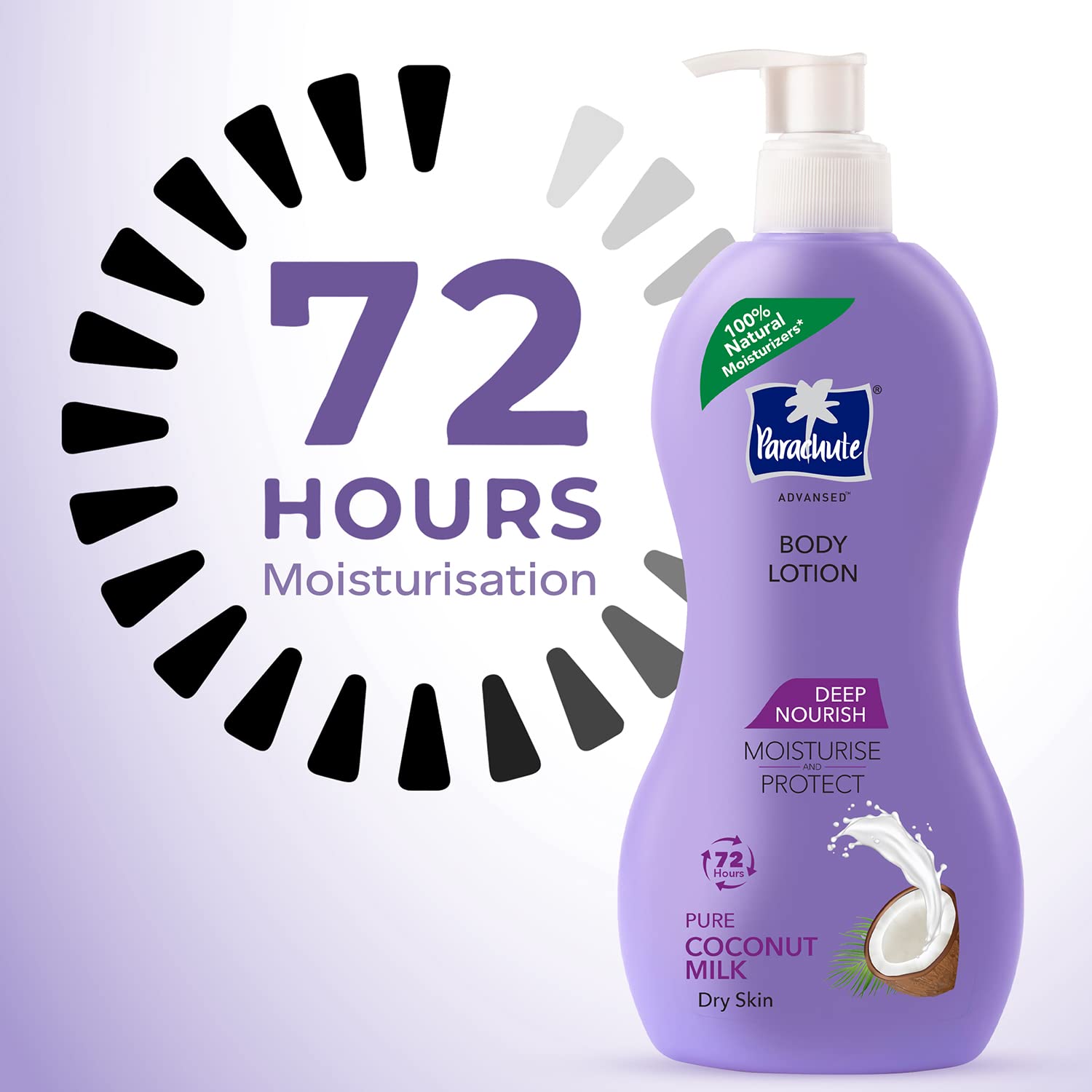 Parachute Advanced Deep Nourish Body Lotion with Pure Coconut Milk, 400ml | Natural Moisturizer for Dry Skin | Perfect for Daily Hydration & Post-Shower Care  Parachute Advanced Cocoa Repair Body Lotion with Pure Coconut Milk & Cocoa Butter, 250ml | 100% Natural Moisturizer | Ideal for Nighttime Skin Repair & Winter Skin Protection