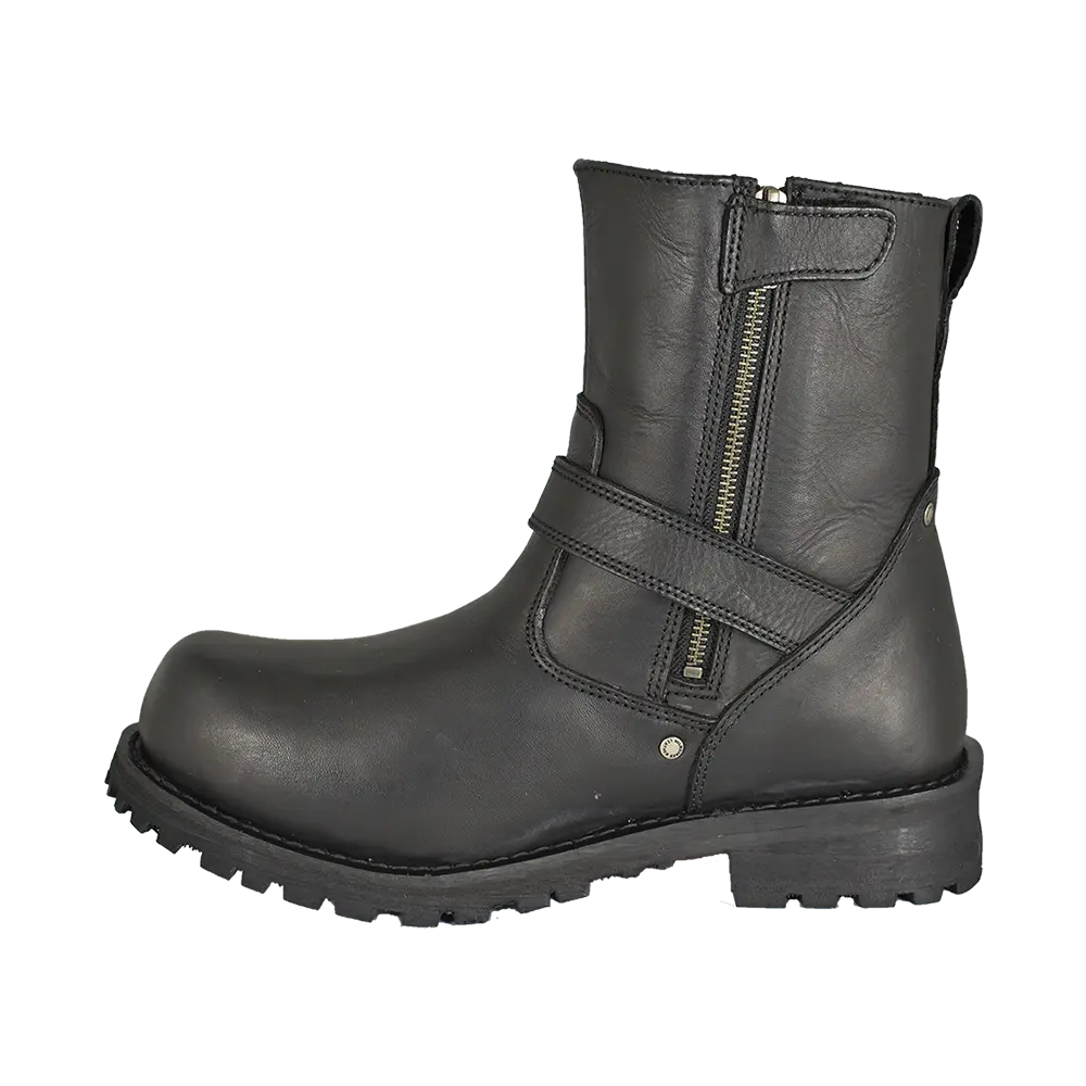 Milwaukee Leather Men's 6 Side Zip Motorcycle Boots - Durable Biker Boots for Riding & Protection - Perfect for Harley, Cruiser & Touring Motorcycles