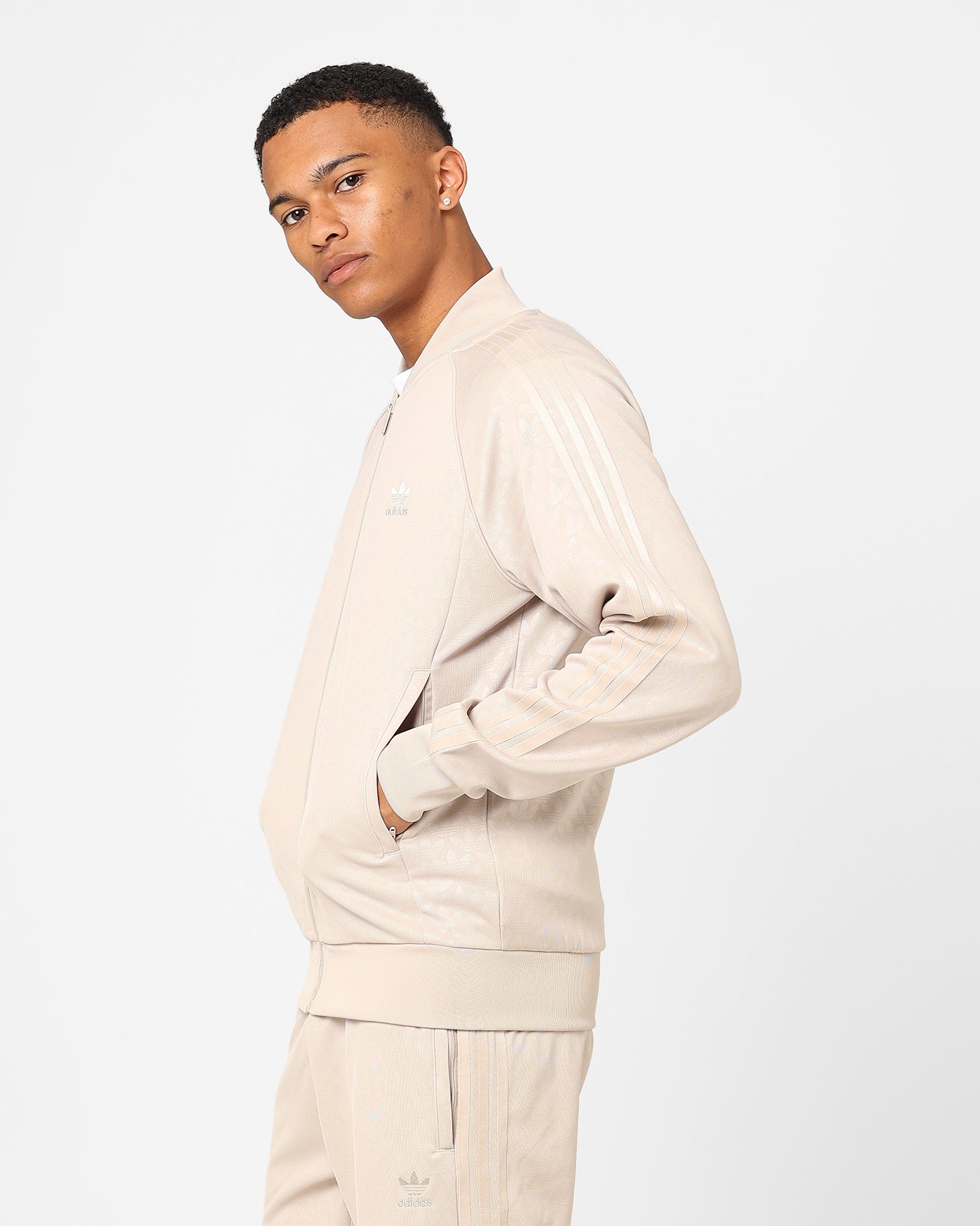Adidas Adicolour Monogram Straight Track Suit Jacket for Men - Stylish Athletic Wear for Running, Gym & Casual Outfits