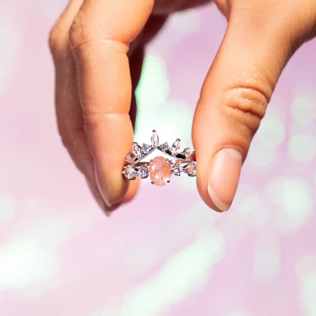 Eleanor Ring Set - Elegant Stackable Rings for Women, Sterling Silver & Cubic Zirconia Jewelry - Perfect for Weddings, Anniversaries & Everyday Wear
