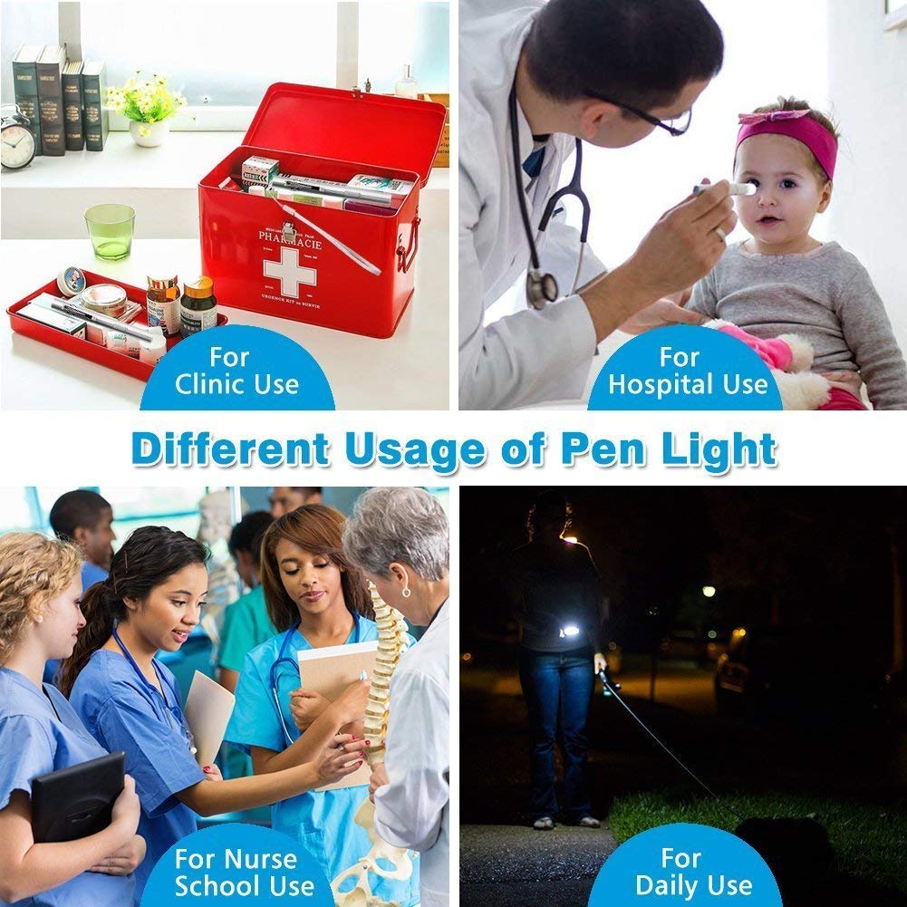 Portable Mini LED Flashlight - Ultra Bright Pocket Flashlight with Clip, Battery Powered Pen Light for Camping, Hiking, Emergency & Everyday Use (Black)