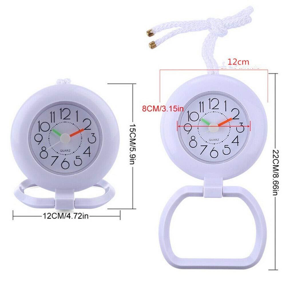 2-Pack Silent Non-Ticking Plastic Wall Clocks - Waterproof Bathroom & Shower Clock with 12-Hour Time Display - Perfect for Home, Office, Kitchen Decor and Daily Time Management