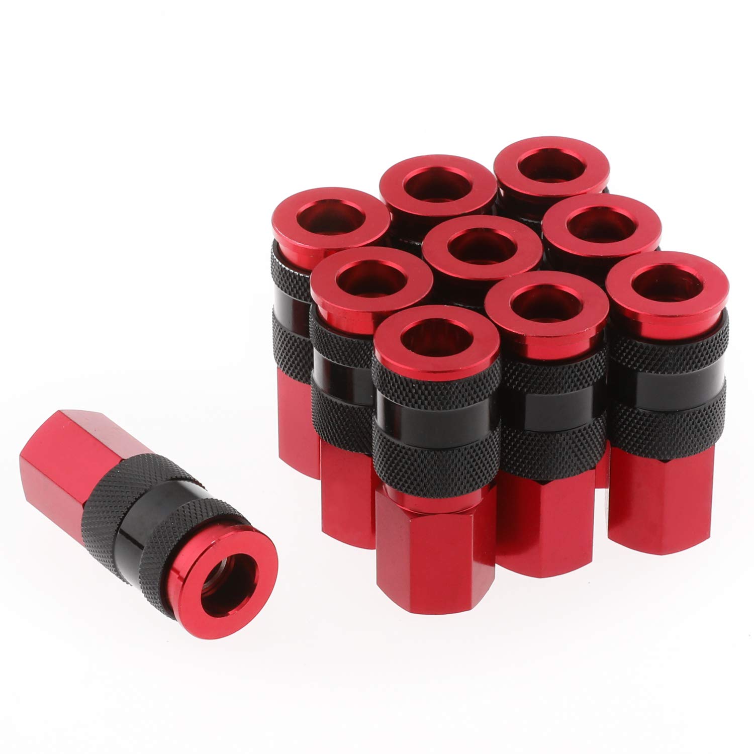 WYNNsky AMT Style Universal Air Coupler - 1/4'' NPT Female Threads (10-Pack) - High-Quality Air Compressor Fittings for Pneumatic Tools, Tire Inflation & Industrial Applications