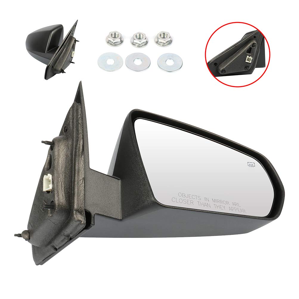 SCITOO Passenger Side View Mirror Compatible with 2008-2014 Dodge Avenger - Power Heated Non-Folding Right Exterior Mirror Replacement Part (LIGHT TEXTURED CH1321268) - Perfect for Parking Assistance & Blind Spot Visibility