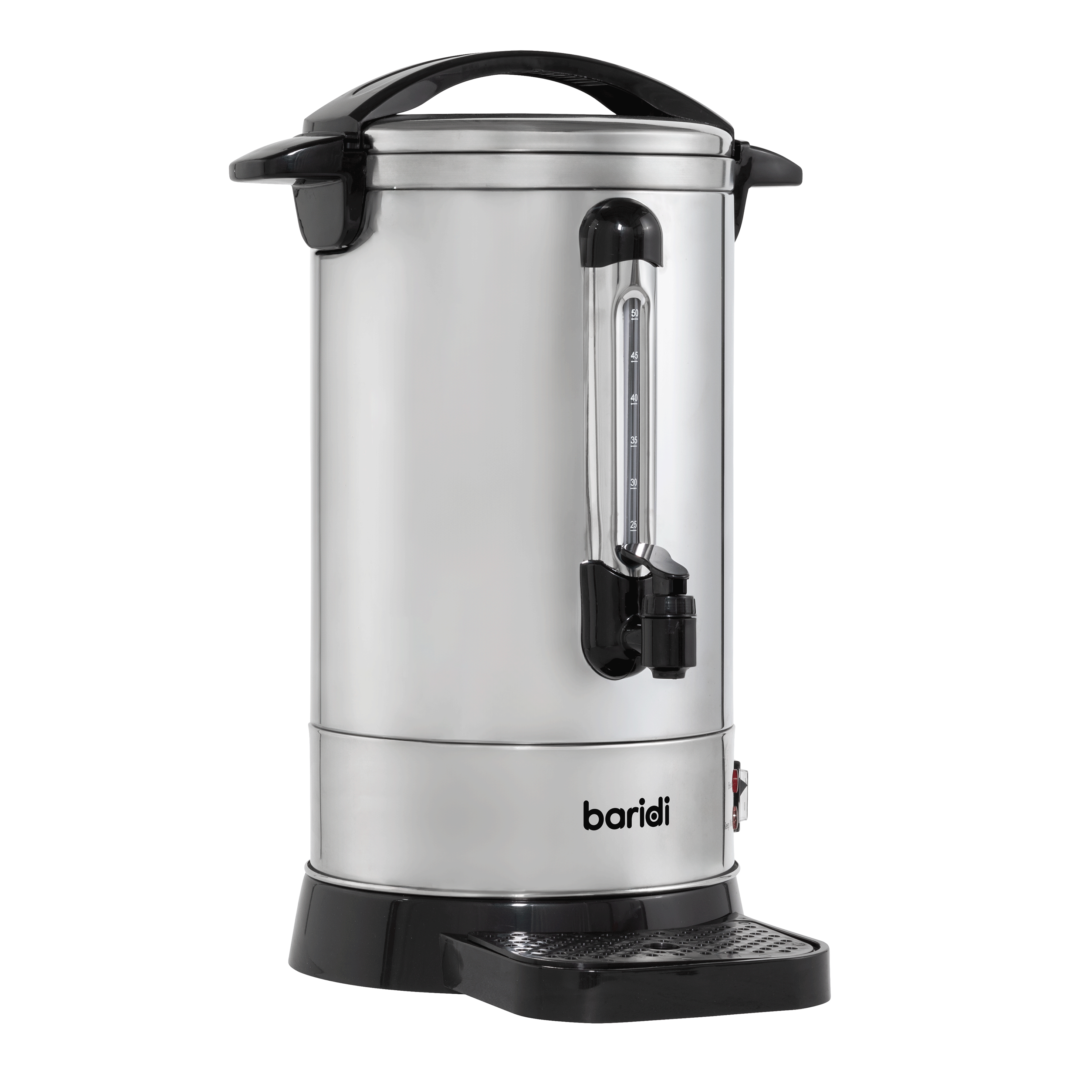 Baridi 10L Stainless Steel Hot Water Boiler & Tea Urn with Drip Tray - Keep Warm Function for Coffee, Tea & Catering - Perfect for Restaurants, Cafes & Events