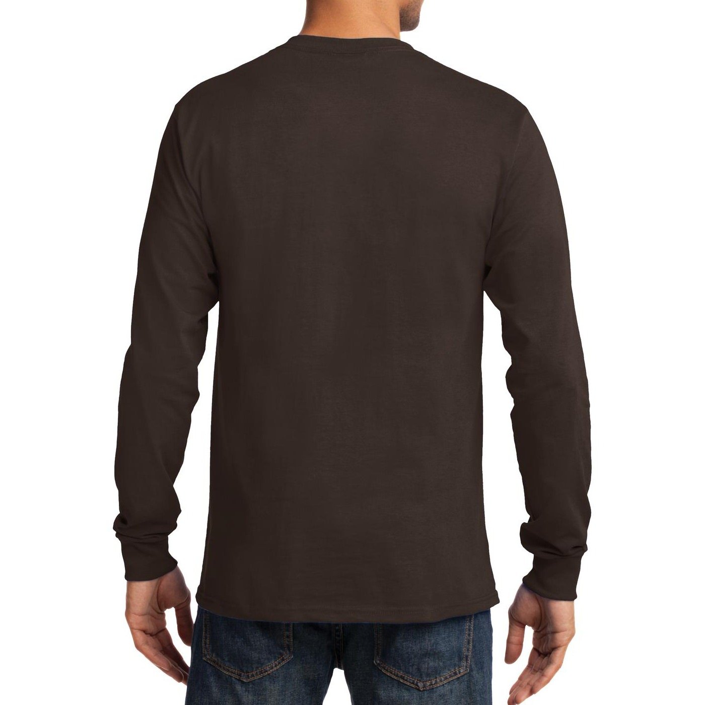 Premium Men's Long Sleeve Essential T-Shirt - Soft Cotton Crewneck Basic Tee for Casual Wear, Layering & Everyday Comfort