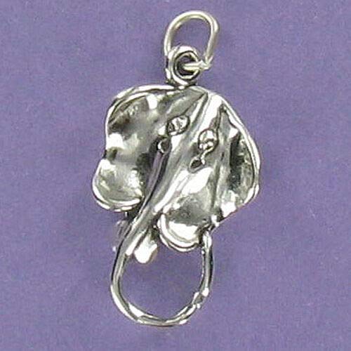3D Stingray Sterling Silver Charm for Bracelet Making - Ocean Manta Ray Jewelry DIY Craft Beads - Perfect for Beach Themed Bracelets & Necklace Designs