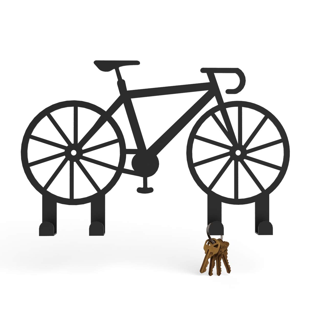 Wall Key Holder & Coat Rack - Minimalist Modern Hanger for Home Entryway