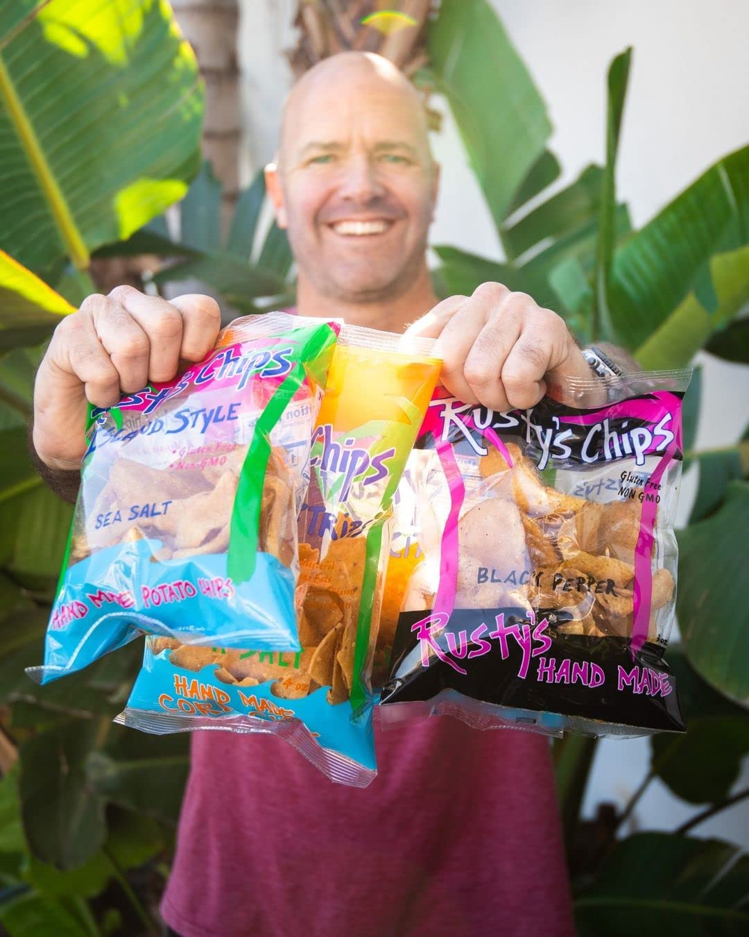 Crunchy & Healthy Rusty's Chips - Gluten Free, Non-GMO, Vegan Snacks with No Preservatives - Perfect for On-the-Go, Lunchboxes, and Healthy Snacking