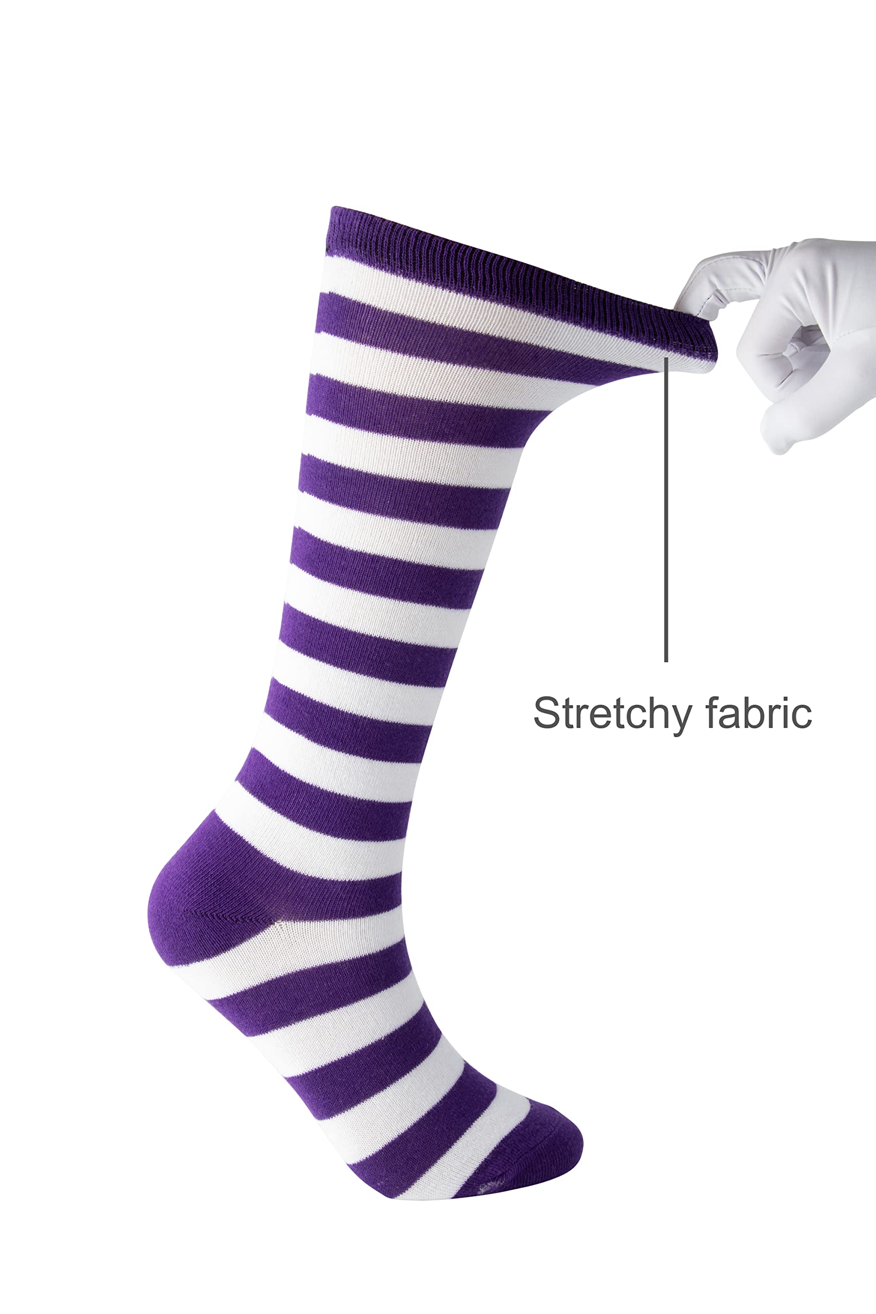 **Kids' Cerebro Knee High Socks - Striped Cotton Athletic Tube Socks for Girls - Perfect for Sports, School & Play**