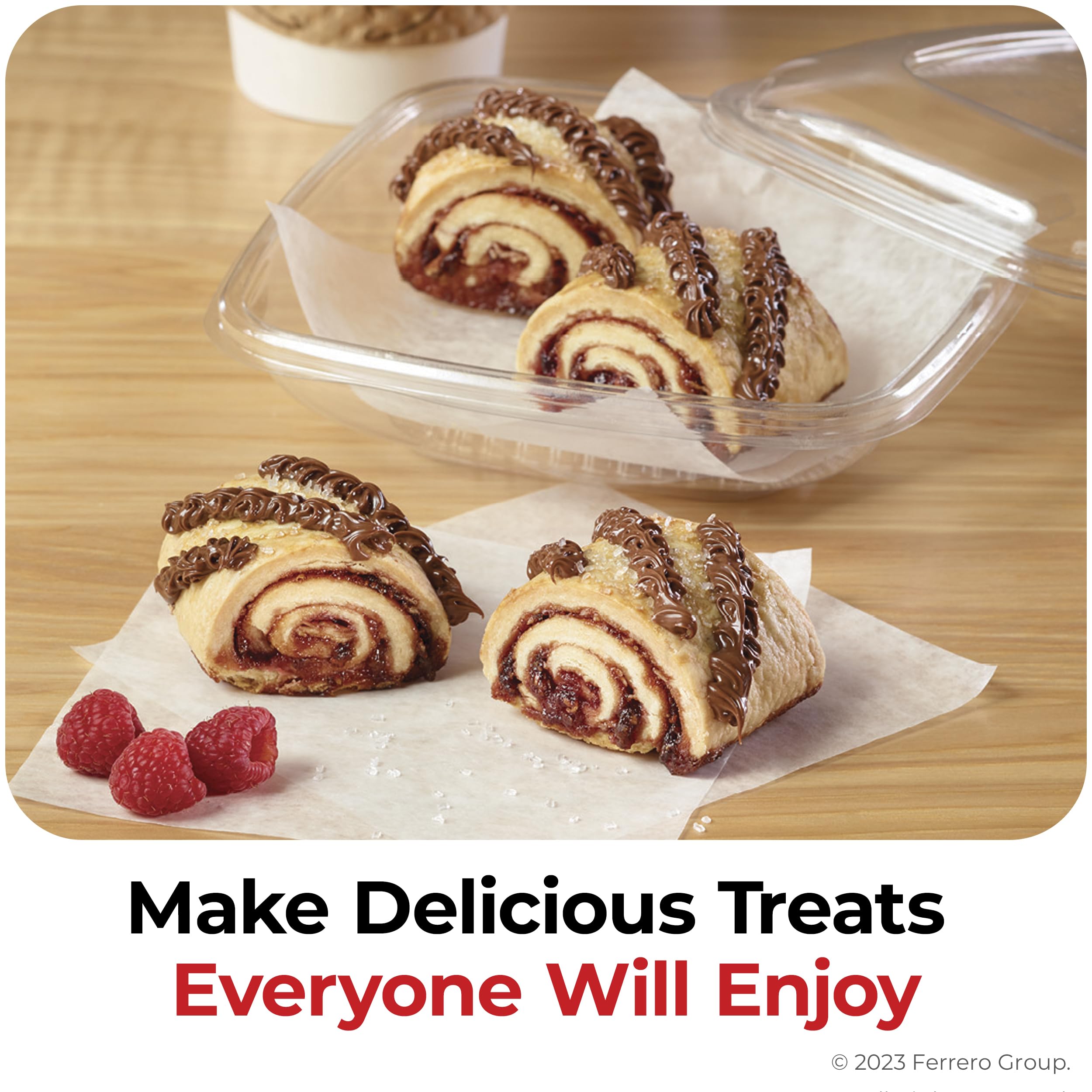 Nutella Hazelnut Spread Piping Bags - 6 Pack (211.2 oz Total) - Premium Baking Supplies for Restaurants, Bakeries & Home Chefs - Perfect for Cake Decorating, Pastry Filling & Dessert Topping