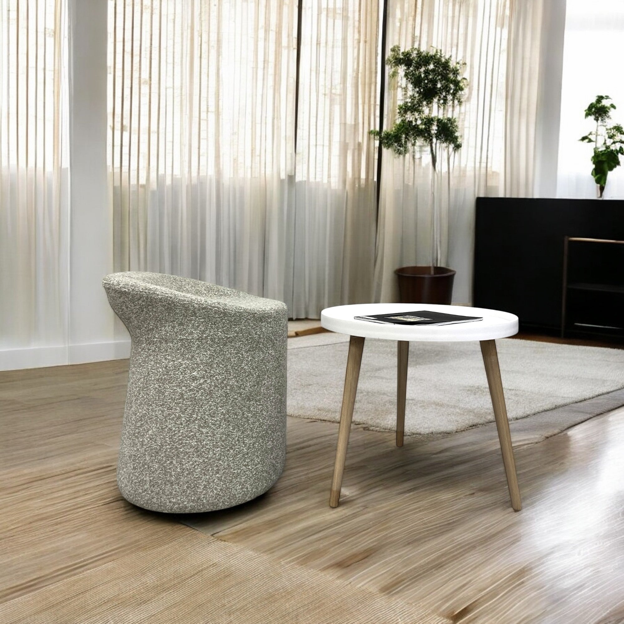 Fluer Ottoman Pouf - Stylish Footstool & Extra Seating for Living Room, Bedroom, or Nursery - Perfect Home Decor Accent