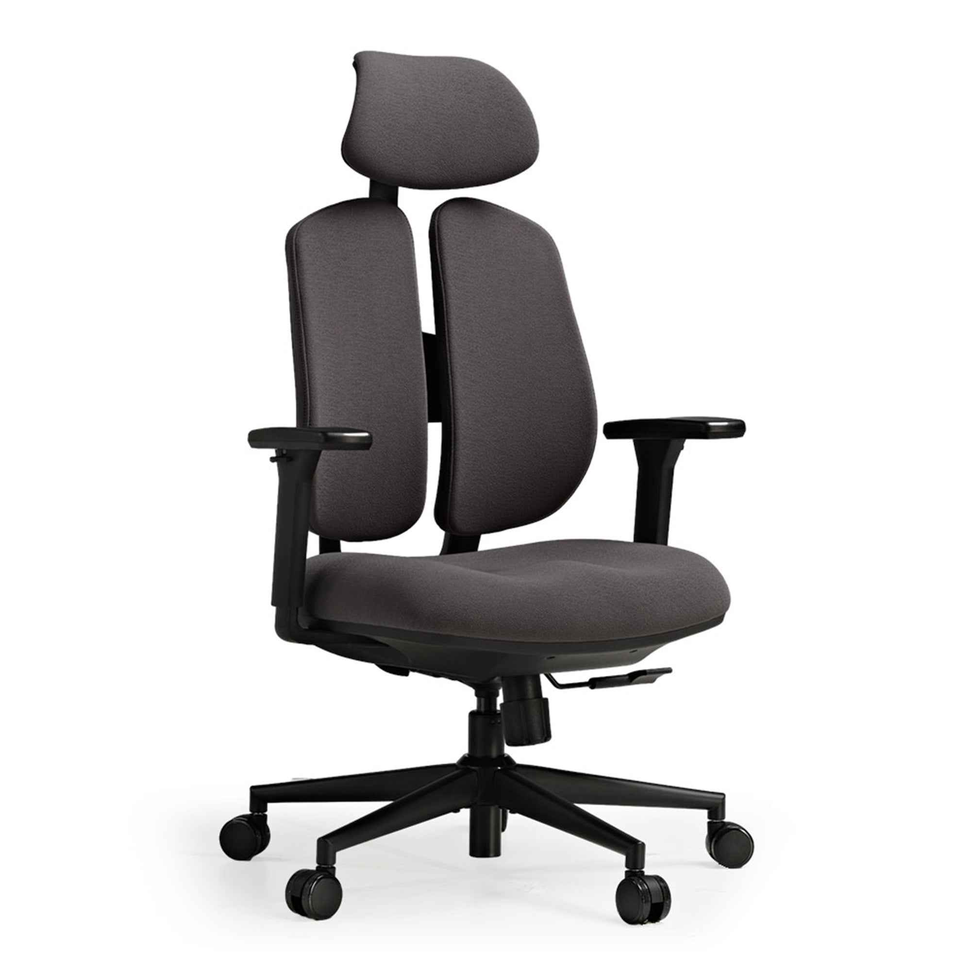 Ergonomic Office Chair with Dual Backrests - Adjustable Lumbar Support for Comfort & Posture - Perfect for Home Office, Gaming & Workspaces