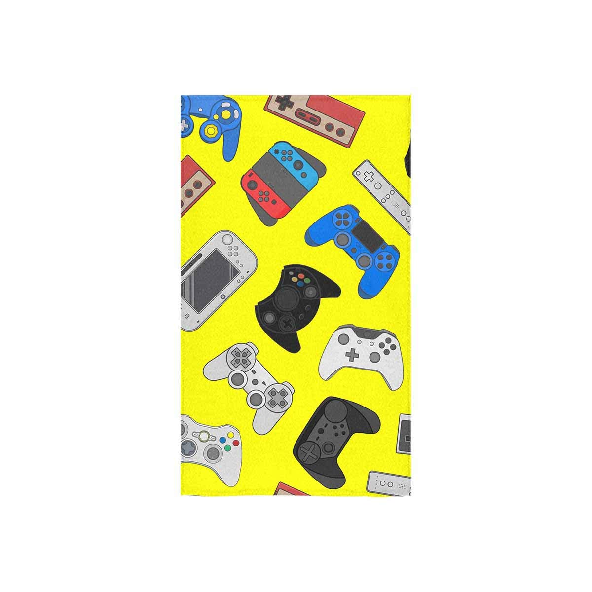 InterestPrint Video Game Controller Design Soft Bath Towel - 16x28 Inch Microfiber Beach Towel for Swimming, Gym, Travel & Home Bathroom Use - Gamer Gift & Lounge Accessory