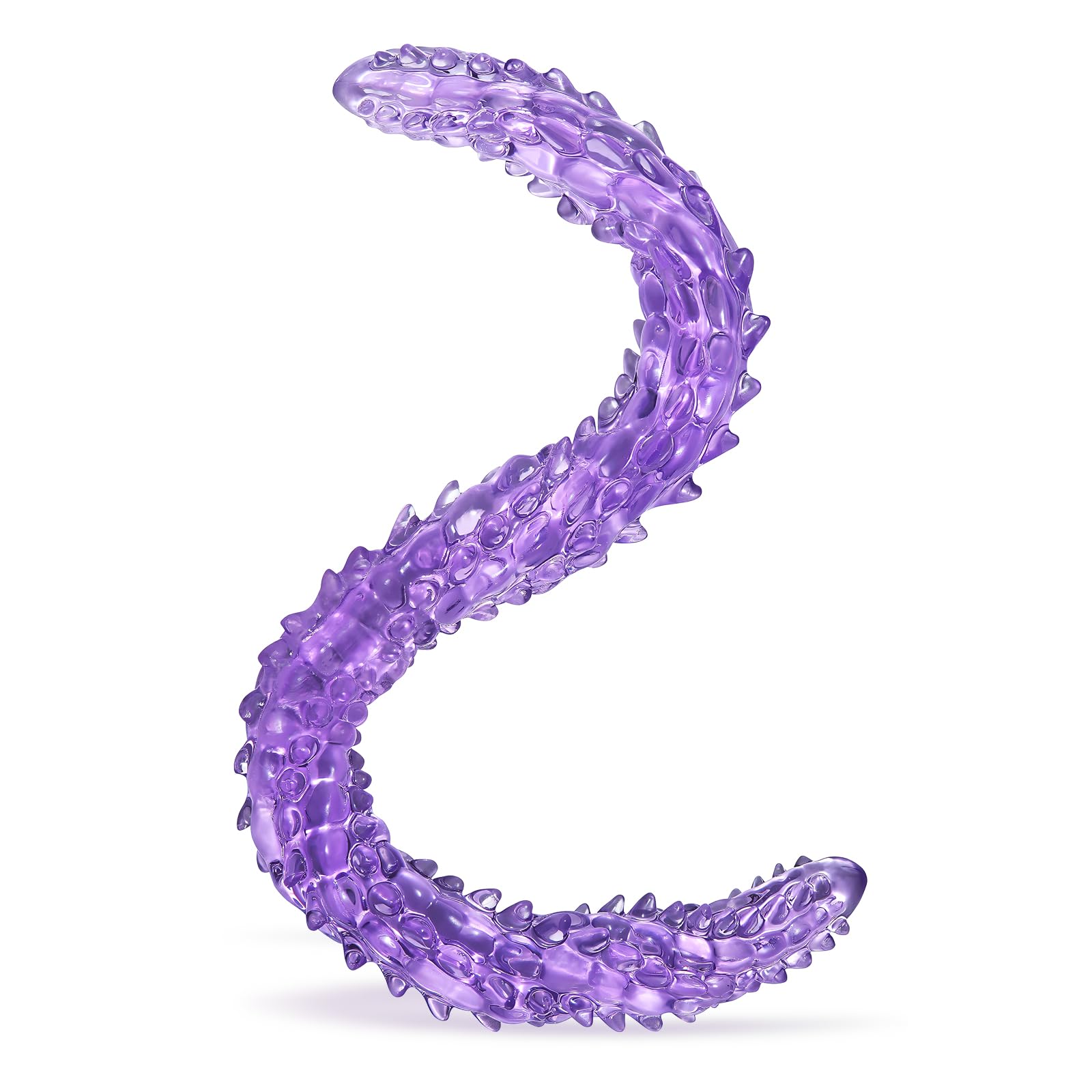 23.2 Inch Double Ended Dildo - Flexible Purple Anal Sex Toy for Couples, Lesbian & Gay Adults - Monster Size Dual Sided Dildo with Clitoral Stimulator - Perfect for Role Play, BDSM & Solo Play