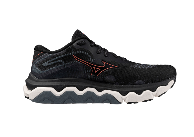 Mizuno Wave Horizon 7 Women's Running Shoes (D Width) - Black Dubarry | Cushioned Support for Long Distance Running & Marathon Training