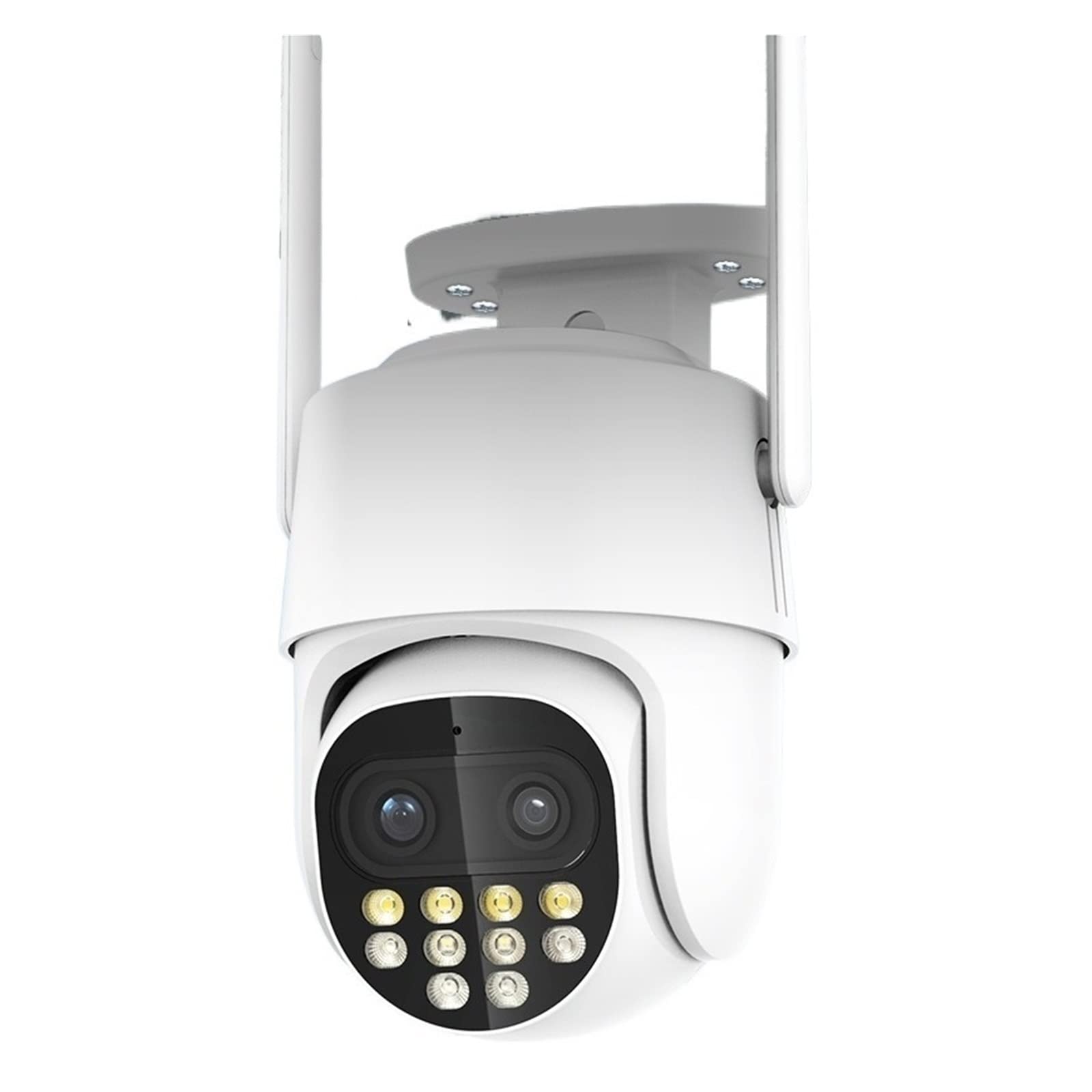 8MP Solar Security Camera with Dual Lens PTZ, WiFi IP Camera - Night Vision, Human Detection, Wireless Surveillance for Home & Outdoor Security (4MP, No SD Card) - Ideal for Yard, Garage & Property Monitoring