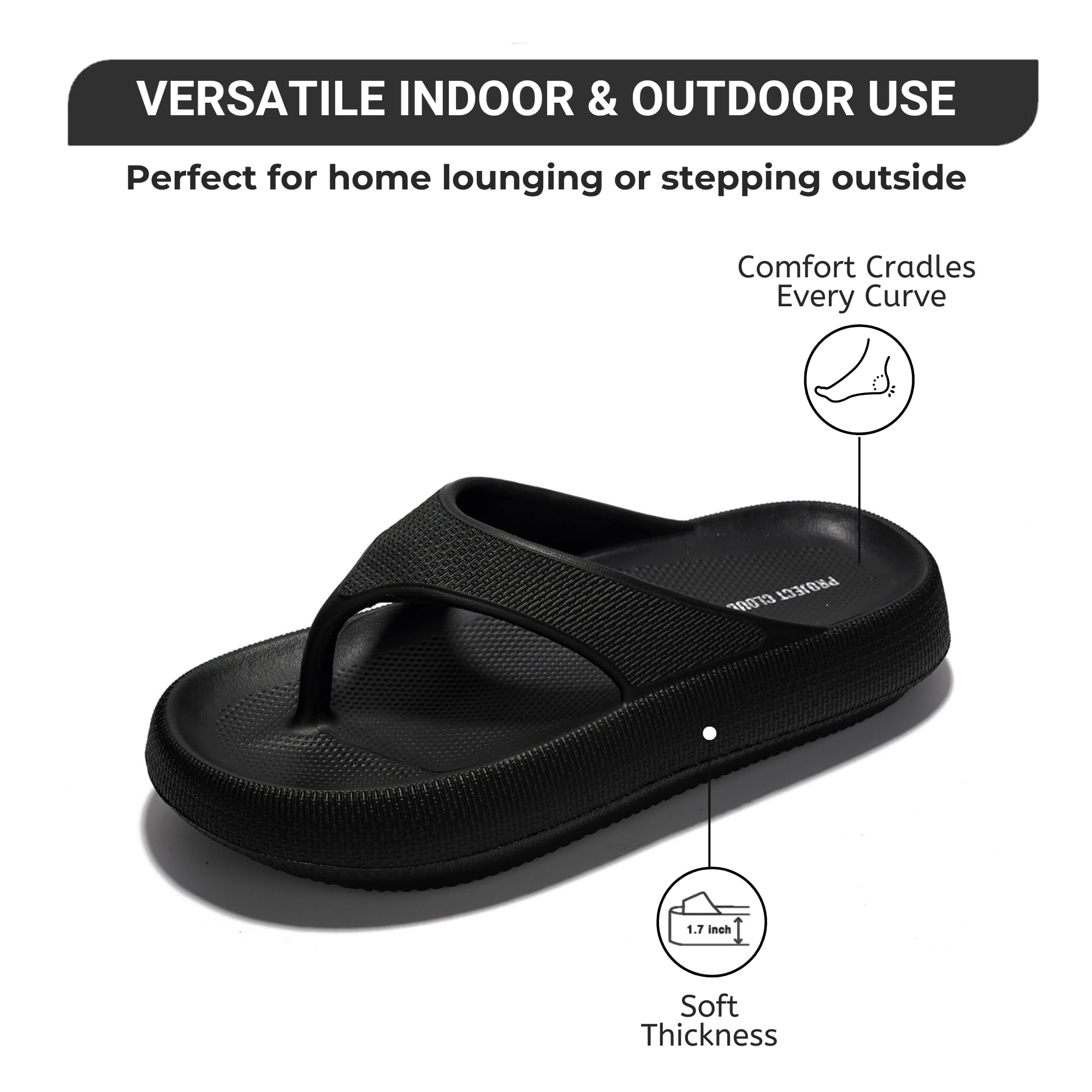 **Non-Slip Women's Water Sandals - Comfortable Recovery Flip Flops for Beach, Pool & Home - Cloud Pillow Slides for Women - Perfect House Slippers & Summer Essentials**
