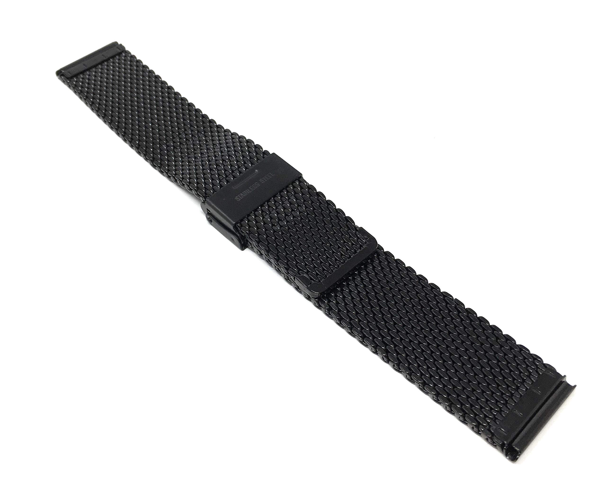 Stainless Steel Mesh Watch Band for Men & Women - 20mm Adjustable Strap for Daily Wear