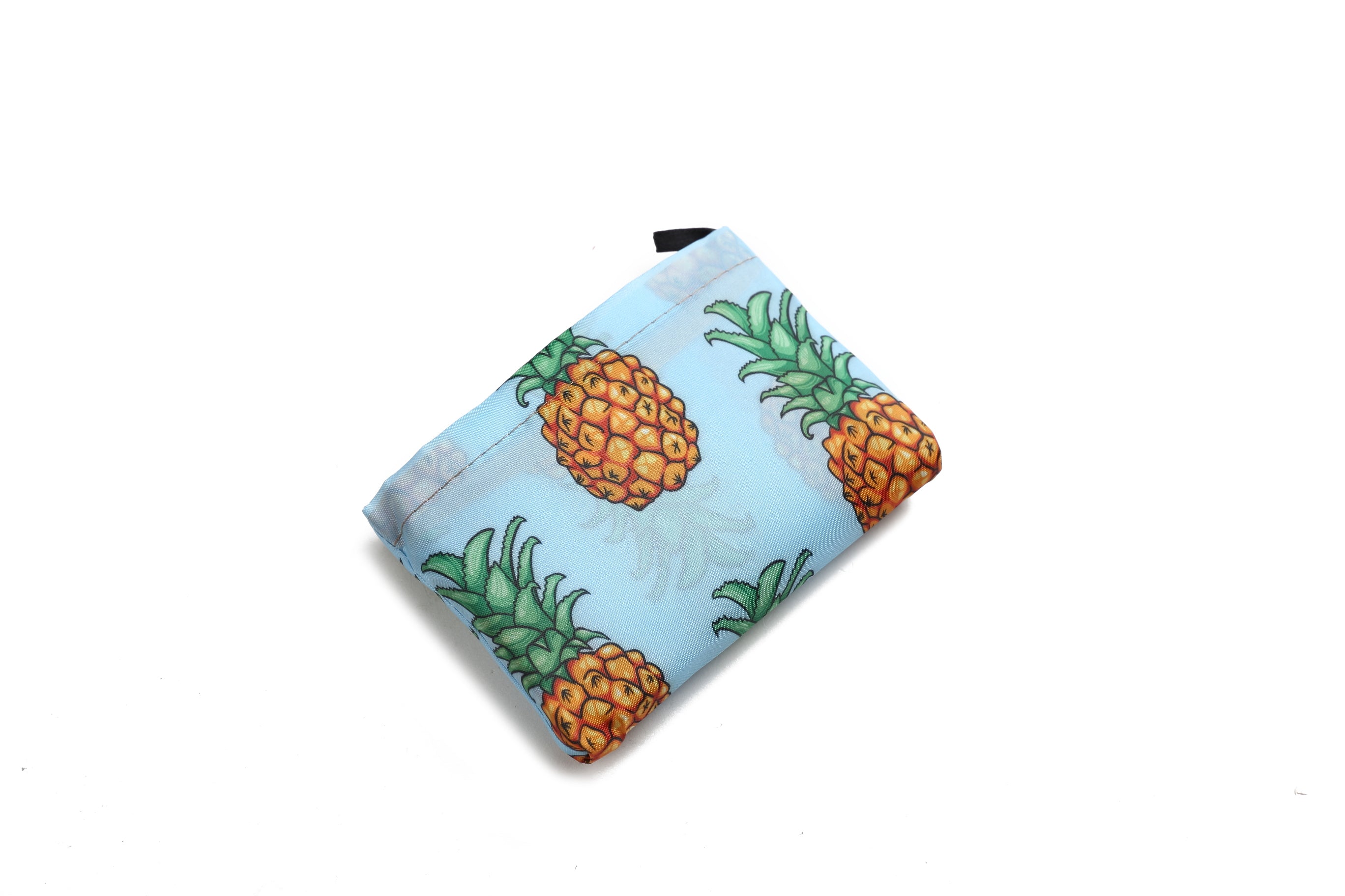 Jackie Pineapple Sky Blue Foldable Bag - Stylish & Portable Handbag for Travel, Shopping, and Everyday Use