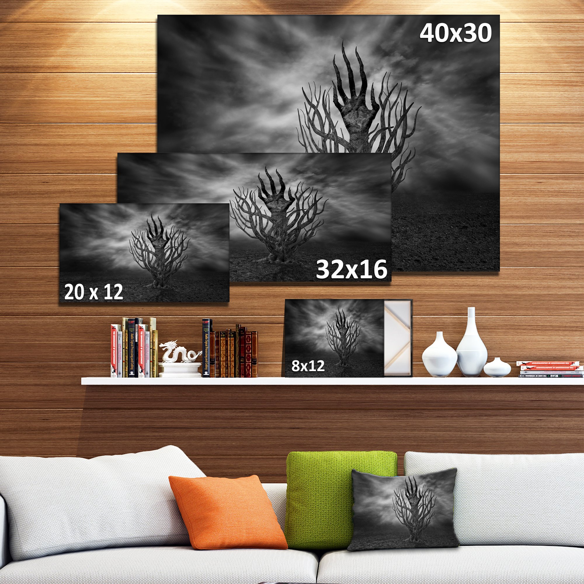 Abstract Hand Cry Canvas Art Print - Modern Wall Decor for Living Room, Bedroom & Office