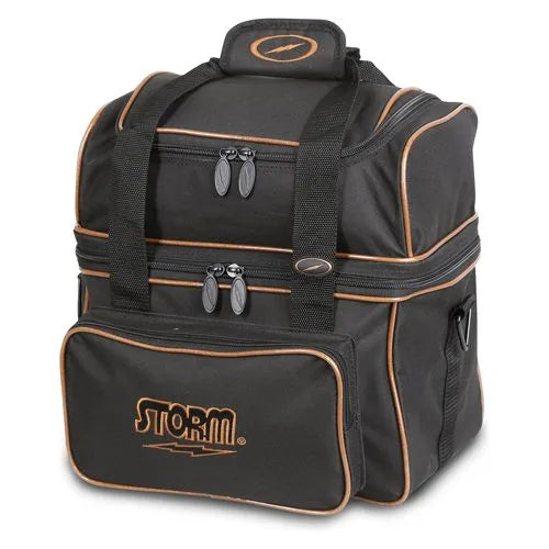 Storm 1 Ball Flip Tote Black Gold Bowling Bag - Premium Bowling Accessory for League Play & Practice - Perfect for Tournaments, Casual Bowling & Sports Enthusiasts